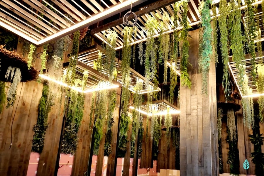 jardin vertical artificial restaurante